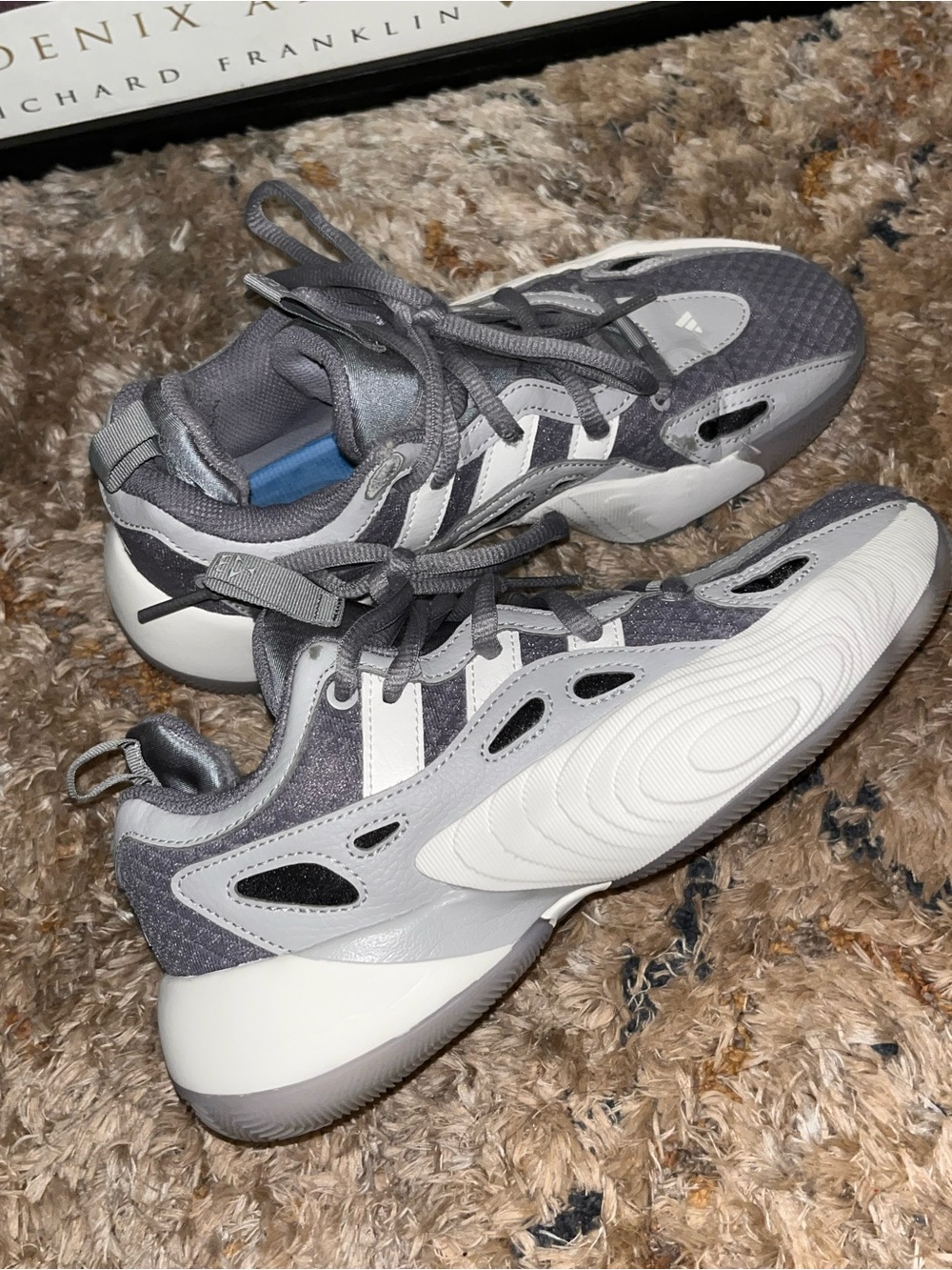 adidas Women’s Gray and White Low-Top Sneakers